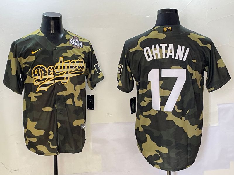 Men Los Angeles Dodgers #17 Ohtani Camo Joint Name 2025 Nike MLB Jersey style 5->los angeles dodgers->MLB Jersey